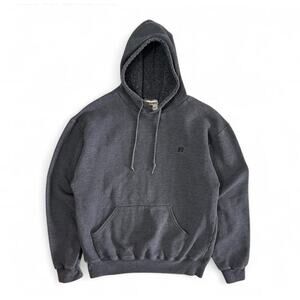 Vintage Russell Athletic Pro Cotton Men’s Gray Pullover Sweatshirt Hoodie Size M